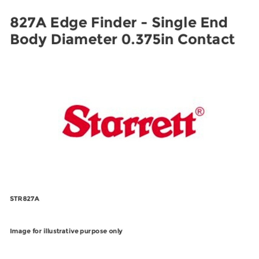 827A Edge Finder - Single End Body Diameter 0.375in Contact