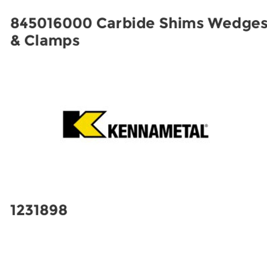 845016000 Carbide Shims Wedges & Clamps