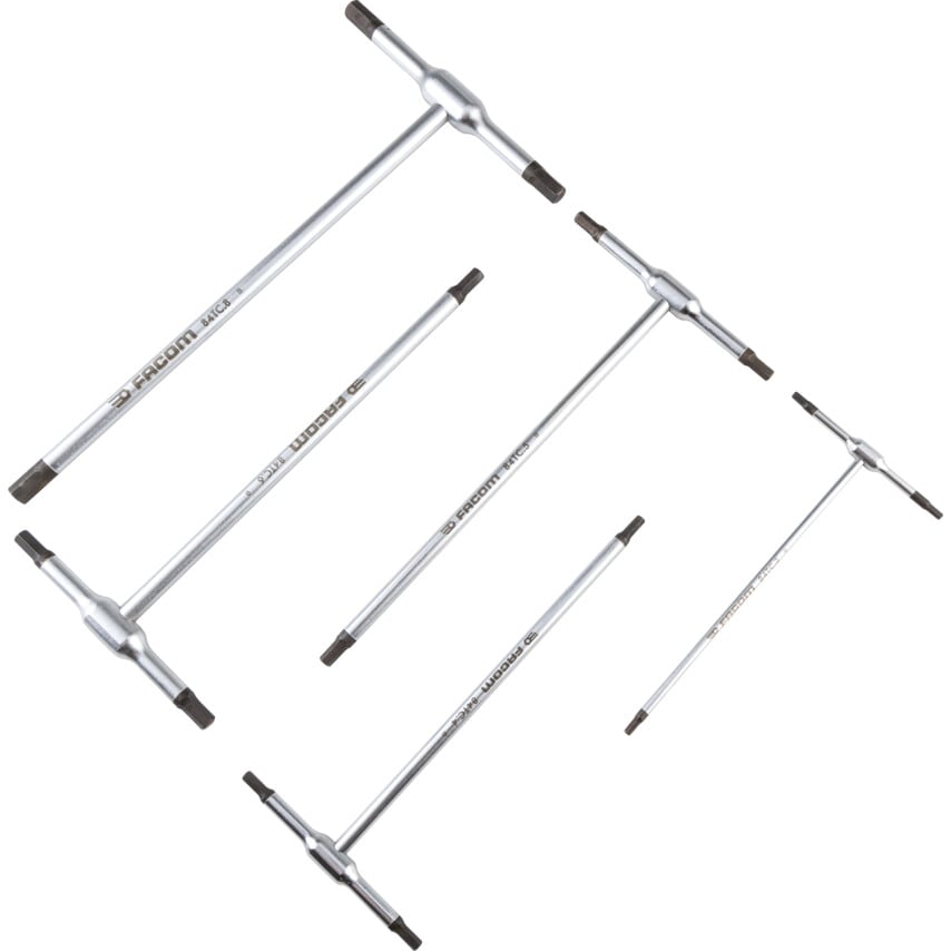 84TC.JE5 T-handled Hexagon Key Driver/Spinner Set 3mm - 8mm (5 Piece)