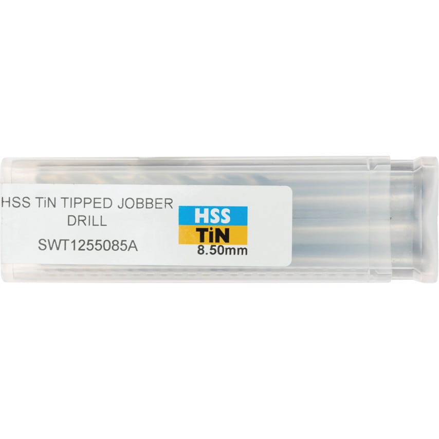 8.50MM HSS Straight Shank Jobber Drills - TiN Tipped