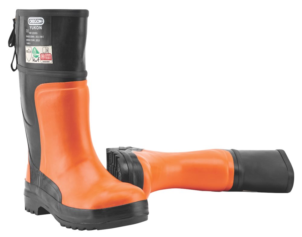 Oregon Yukon   Safety Chainsaw Wellies Orange / Black Size 12