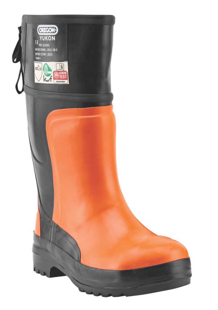 Oregon Yukon   Safety Chainsaw Wellies Orange / Black Size 12