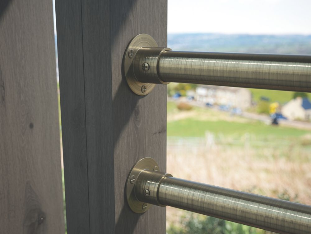 Rothley Decorative Rail Antique Brass 1829mm x 25mm