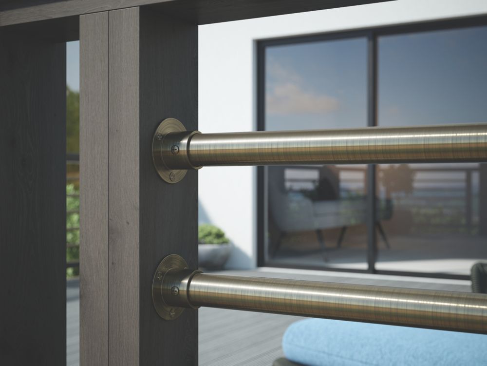 Rothley Decorative Rail Antique Brass 1829mm x 25mm