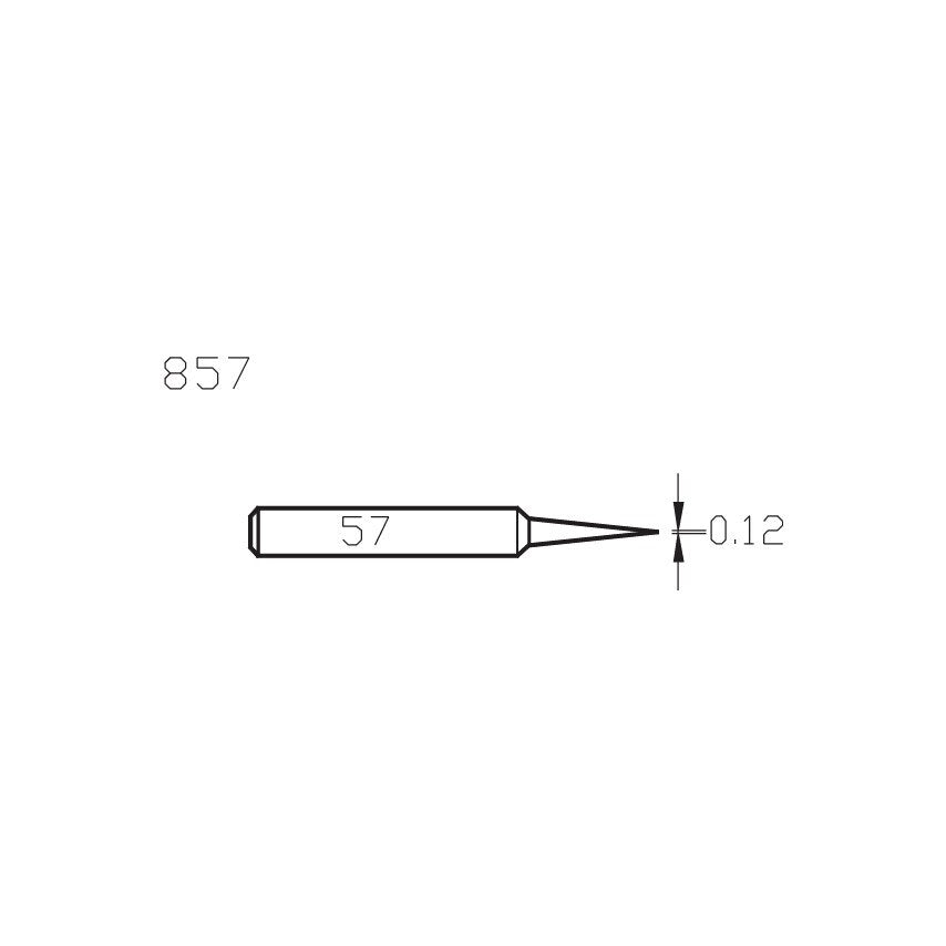 857 0.12mm Conical Adiron Tip