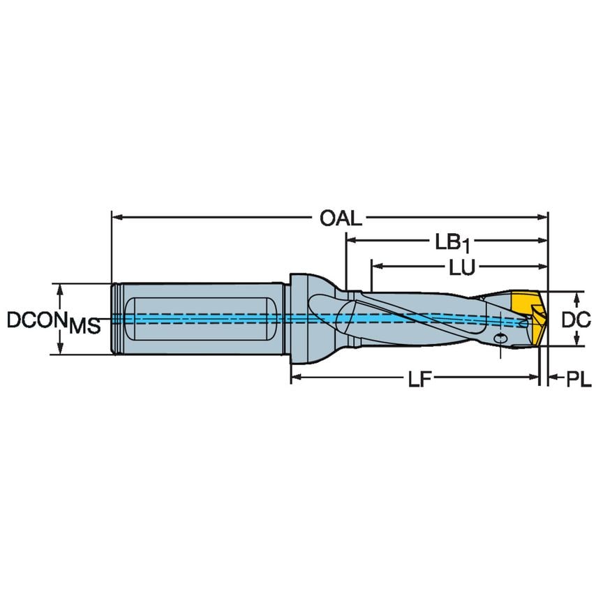 870-1900-19L25-3 19.00MM CoroDrill