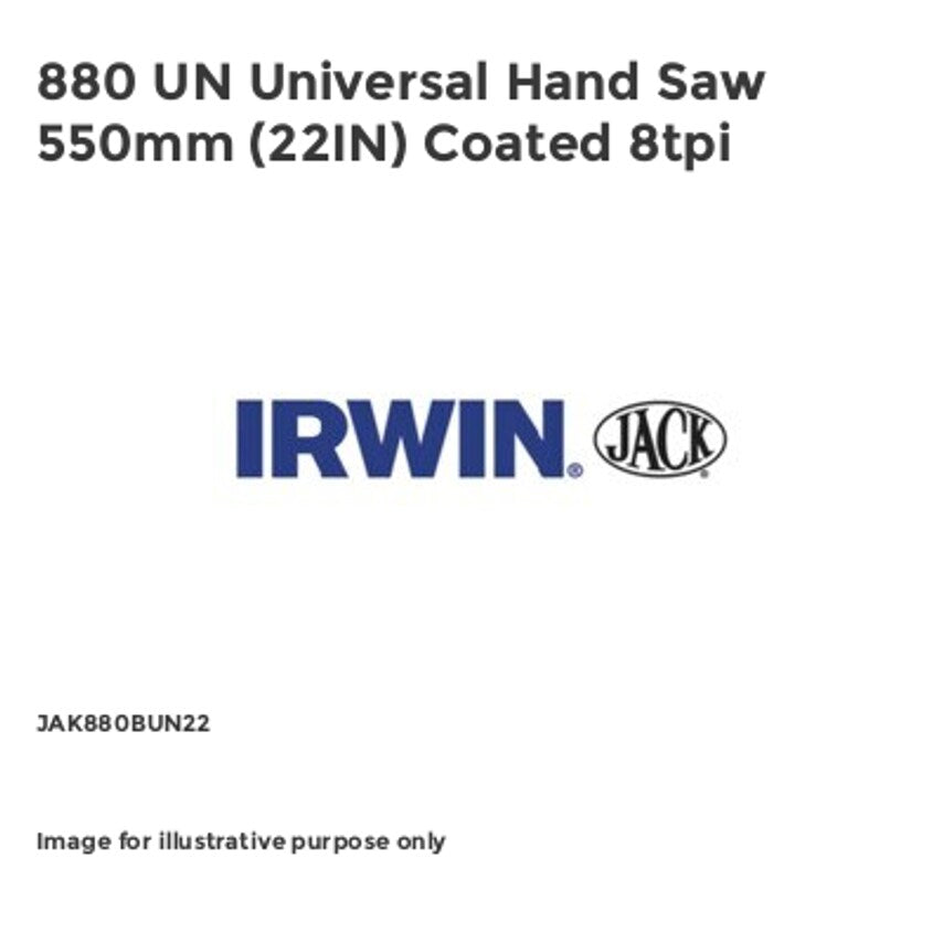 880 UN Universal Hand Saw 550mm (22IN) Coated 8tpi JAK880BUN22
