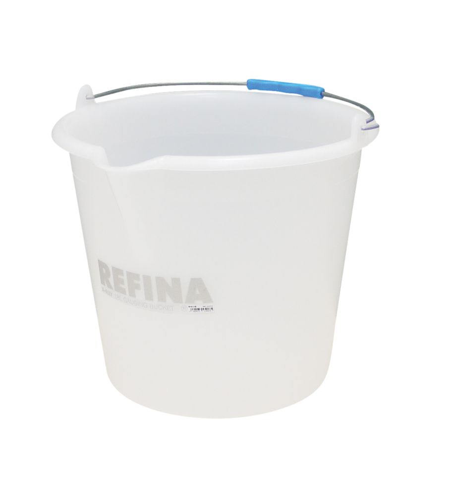 Refina  Plastic Gauging Bucket White 18Ltr