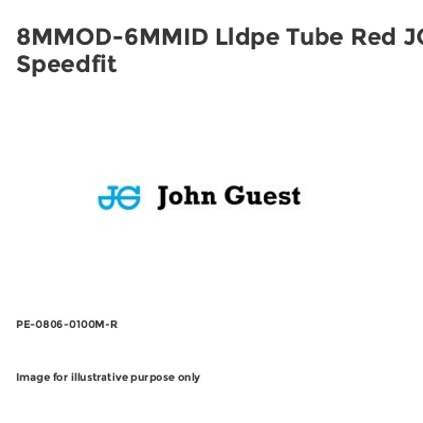 8MMOD-6MMID Lldpe Tube Red JG Speedfit