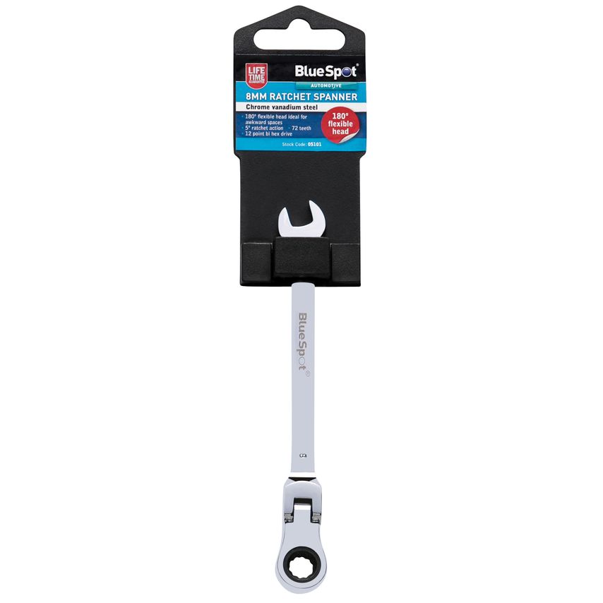 8MM Ratchet Spanner Flexible Head (180)
