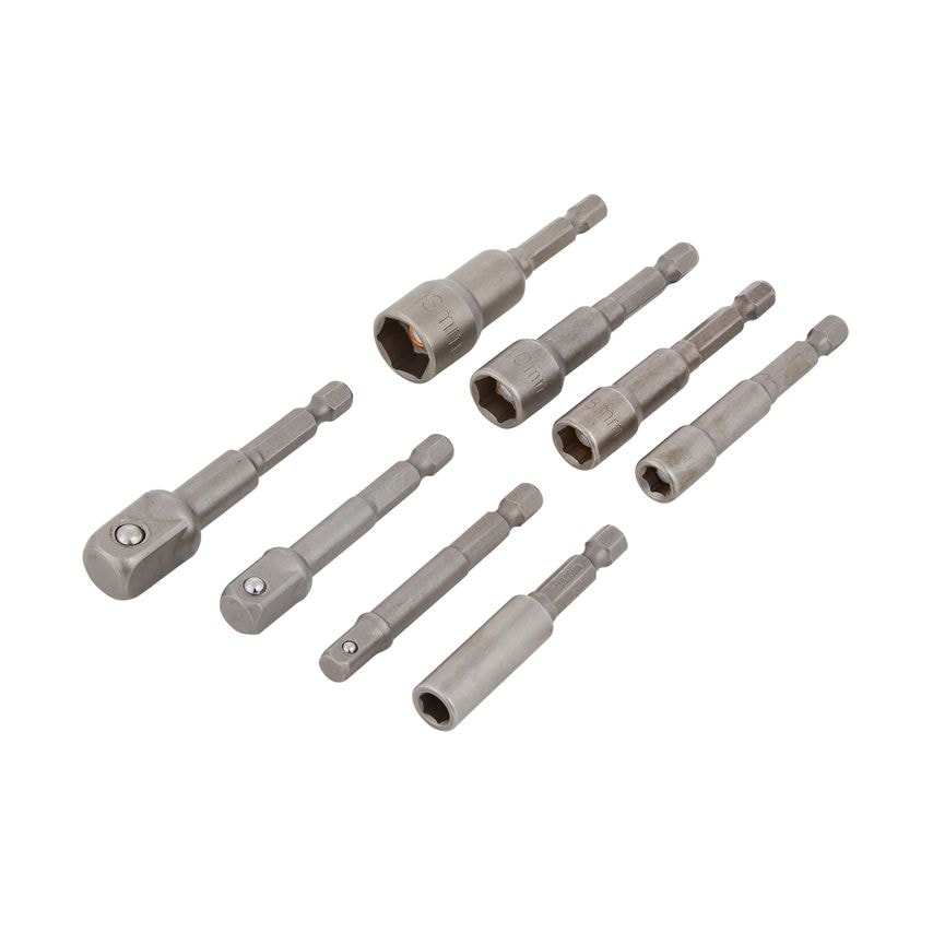8 Pce Socket Adapter and Nut Driver Set