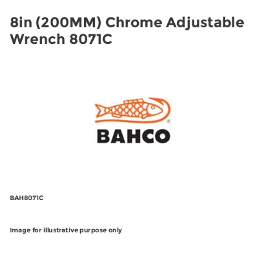 8in (200MM) Chrome Adjustable Wrench 8071C