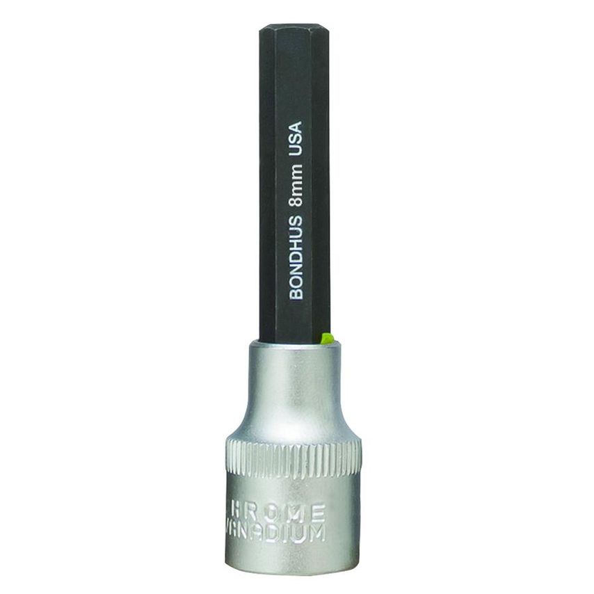 8mm Hex 2" Inhex Socket Bit + Hex Socket, 8mm, 43272