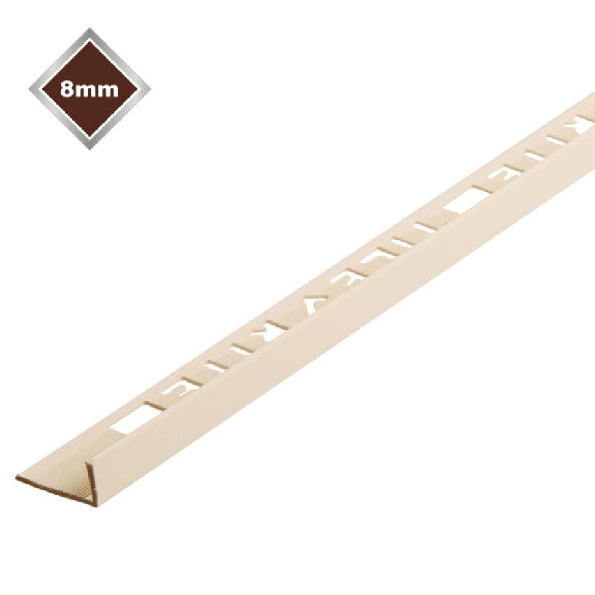 8mm L Profile PVCTile Trim Soft Peach