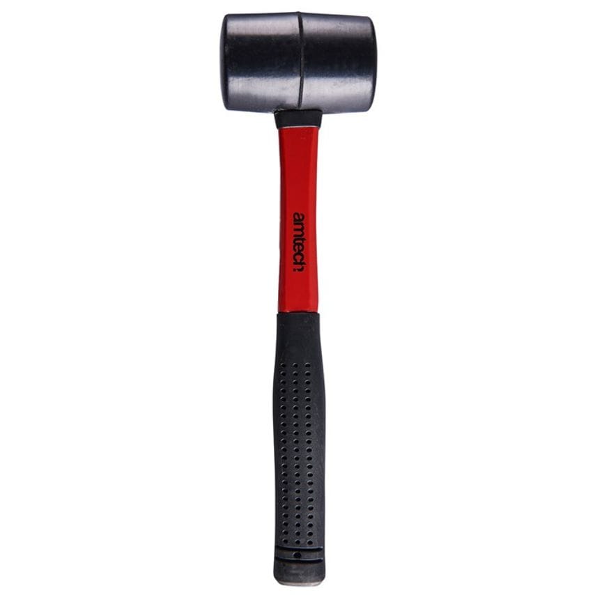 8oz (225g) Black Rubber Mallet with Fibreglass Shaft