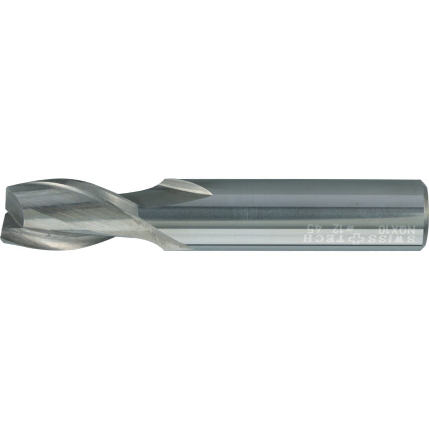 9.00MM Carbide 3 Flute Plain Shank Short Series Slot Drill - TiAlN Coated