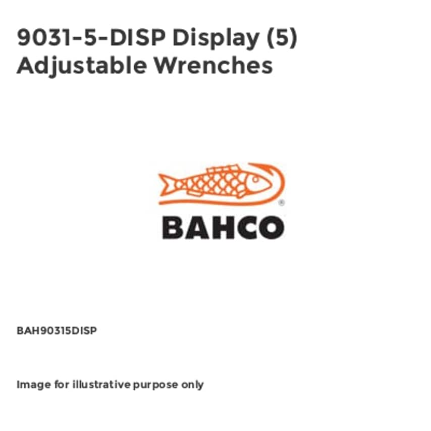 9031-5-DISP Display (5) Adjustable Wrenches