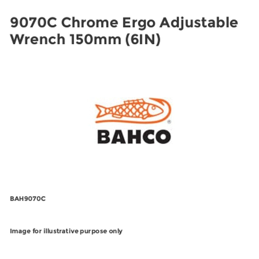 9070C Chrome Ergo Adjustable Wrench 150mm (6IN) BAH9070C