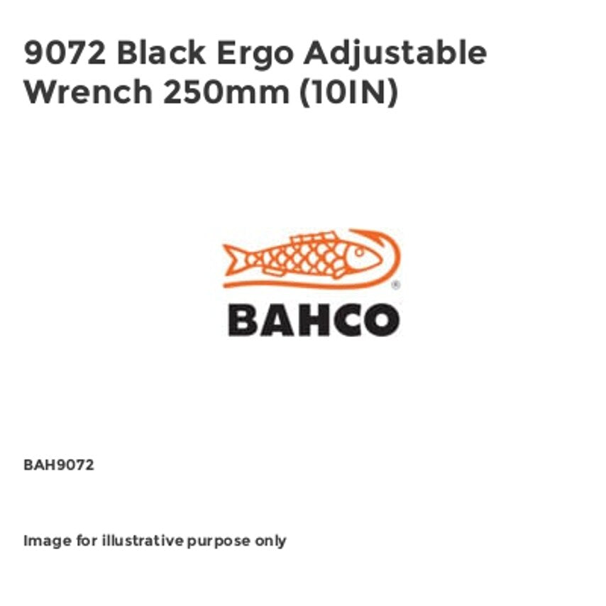 9072 Black Ergo Adjustable Wrench 250mm (10IN)
