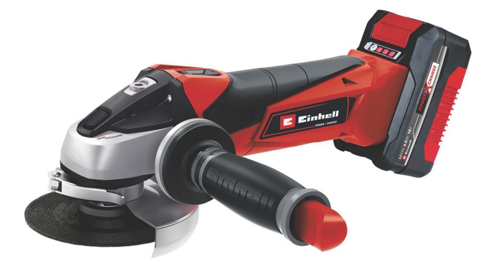 Einhell TE-AG 18/115 Li 18V 1 x 4.0Ah Li-Ion Power X-Change 4.5"  Cordless Angle Grinder
