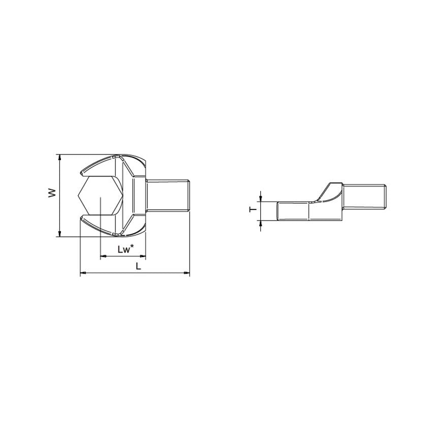 9*12 Size 19mm Open End Fitting BS-7423-19