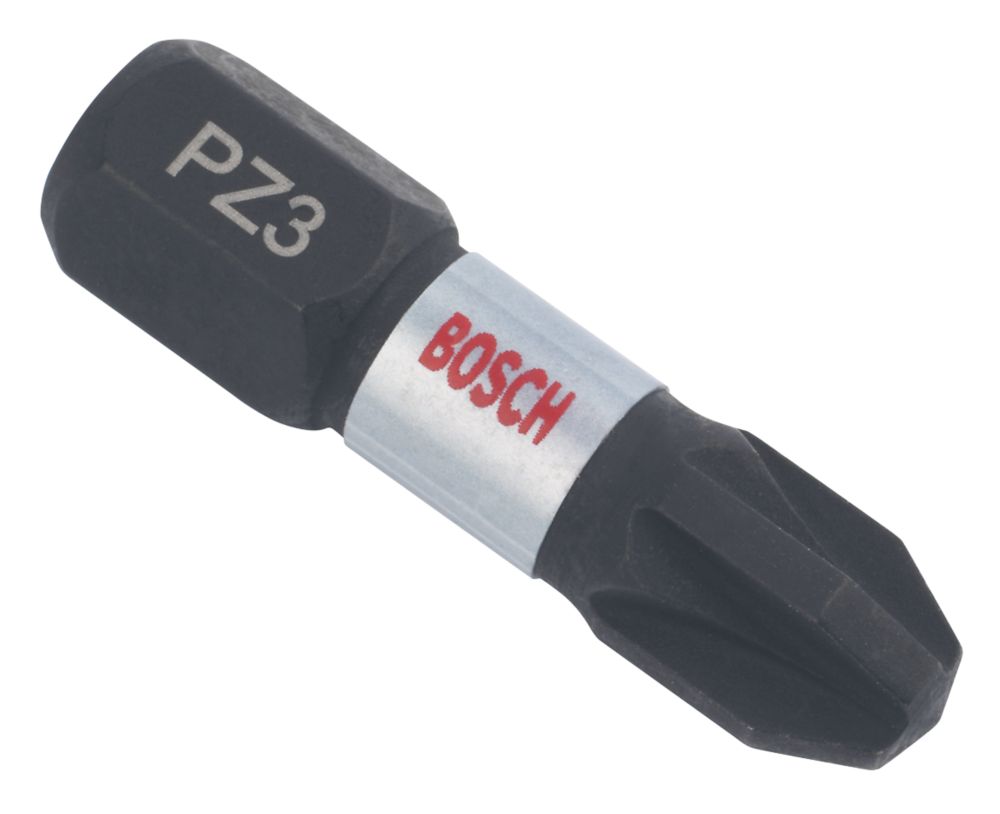 Bosch  1/4" 25mm Hex Shank PZ3 Impact Control Screwdriver Bits 2 Pack