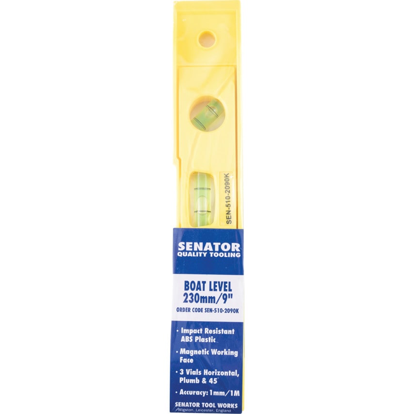 9"/225mm Hi-vis Magnetic Boat Level