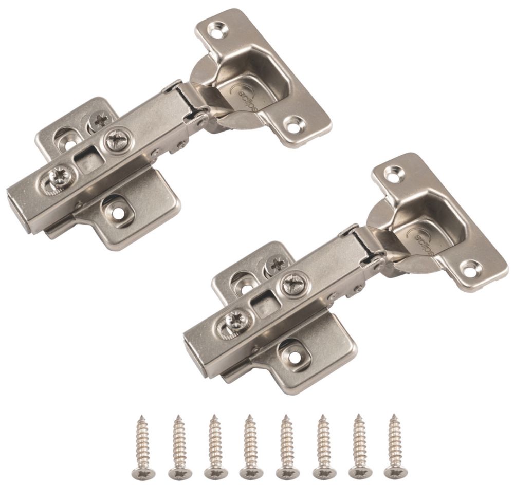 Eclipse 99020 Steel 105ř Soft Close 3D Adjustable Cabinet Hinges 64mm 2 Pack