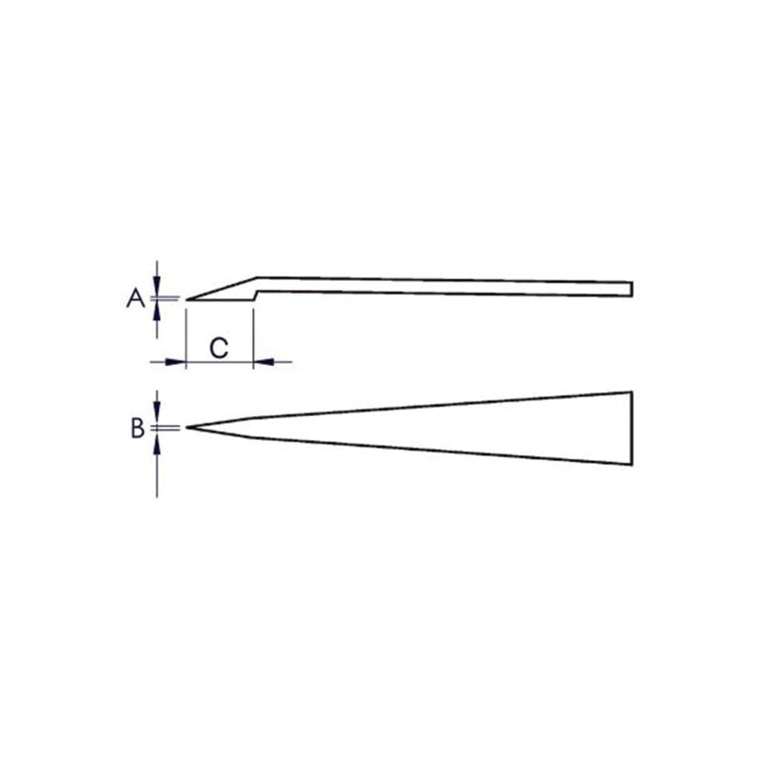 92 09 02 ESD Plastic Tweezers ESD Black
