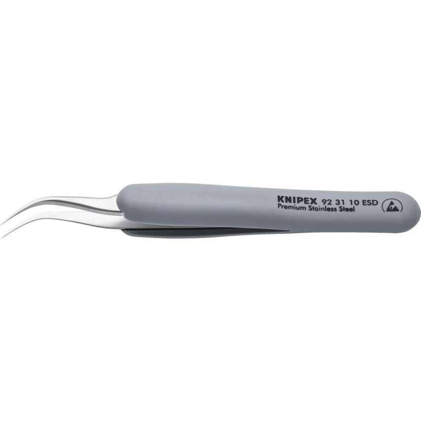 92 31 10 ESD Precision Tweezers Rubber Handles ESD 122 mm
