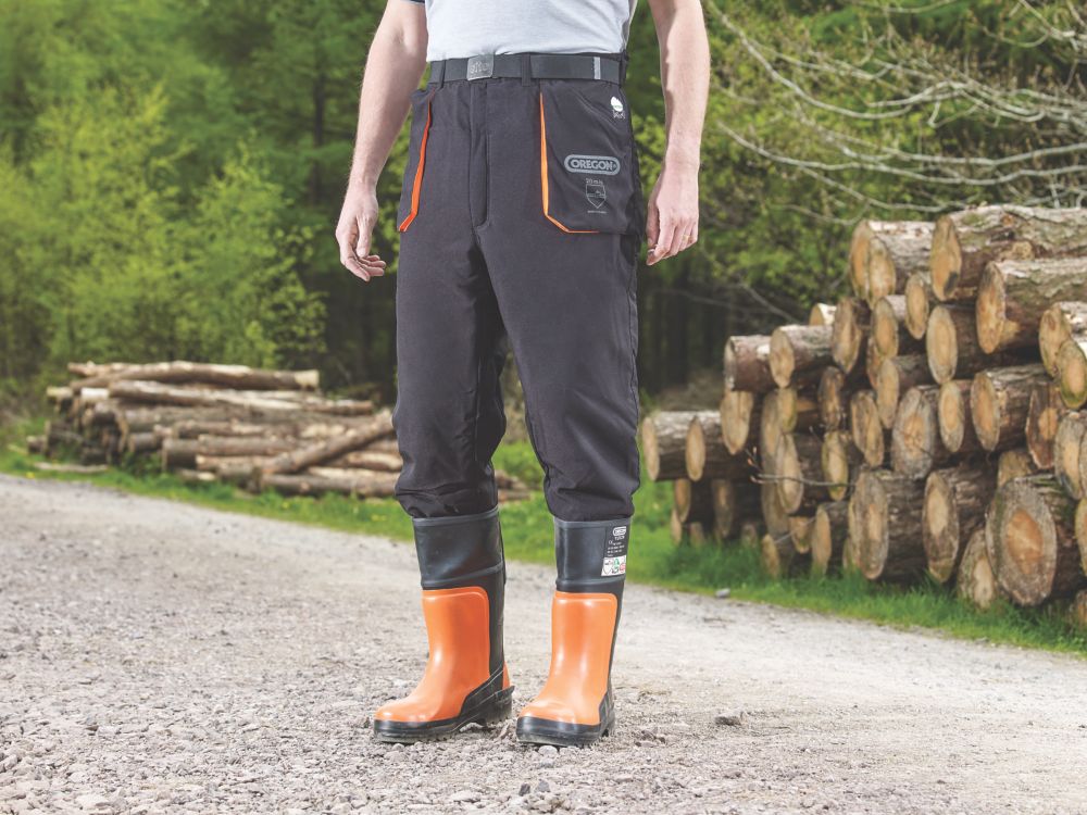 Oregon Yukon   Safety Chainsaw Wellies Orange / Black Size 9