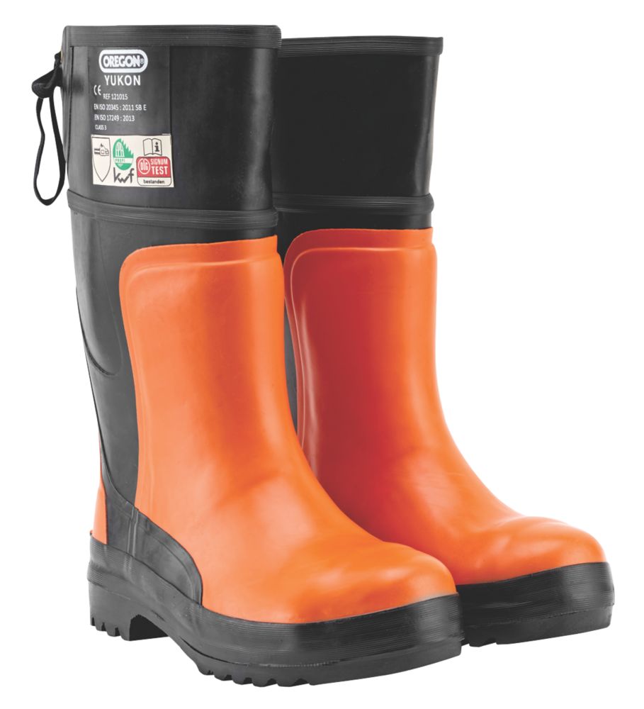 Oregon Yukon   Safety Chainsaw Wellies Orange / Black Size 9