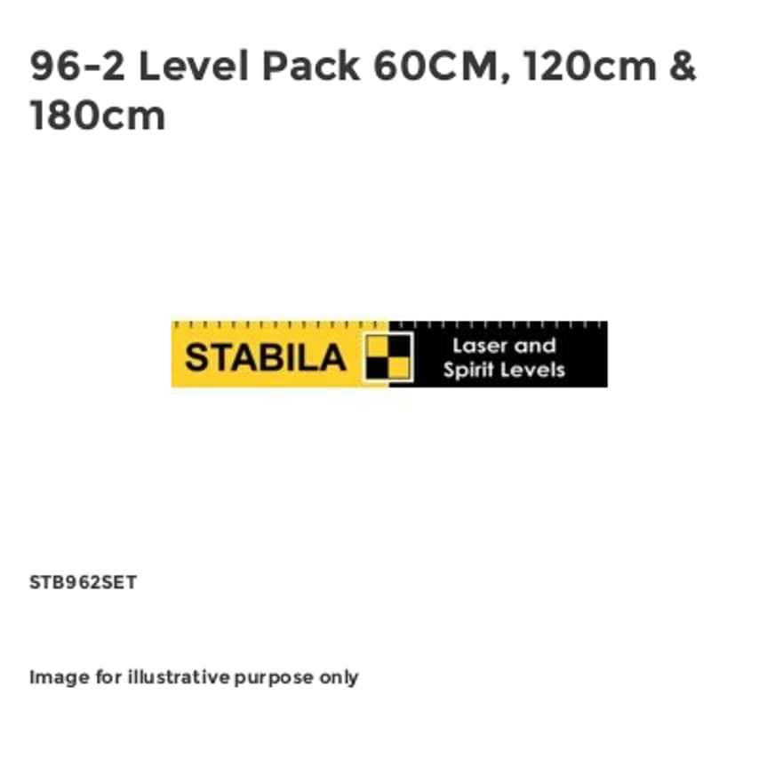 96-2 Level Pack 60CM, 120cm & 180cm STB962SET