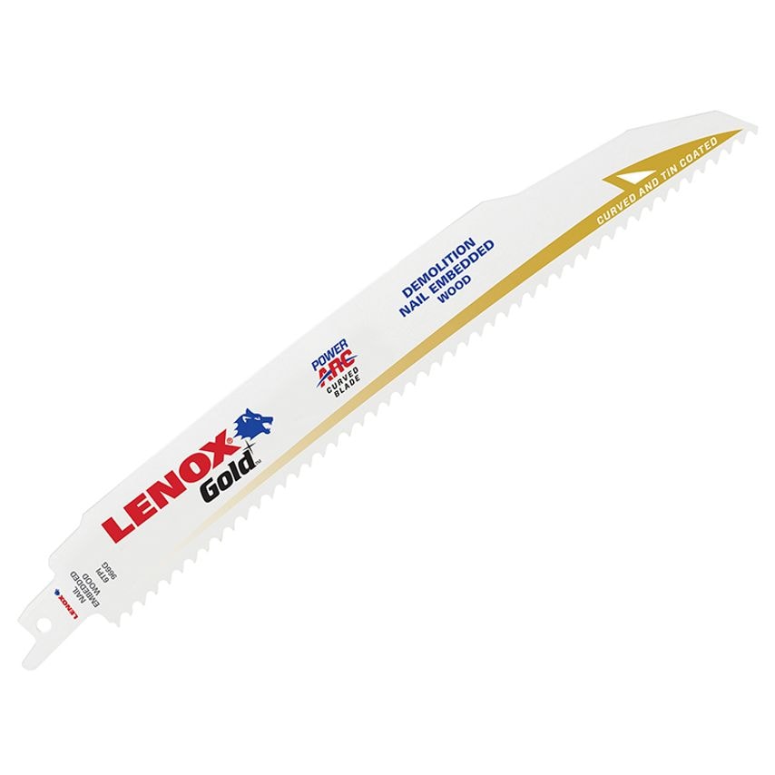 966GR Gold Demolition Reciprocating Saw Blades 230mm 6 TPI (Pack 5) LEN966GR