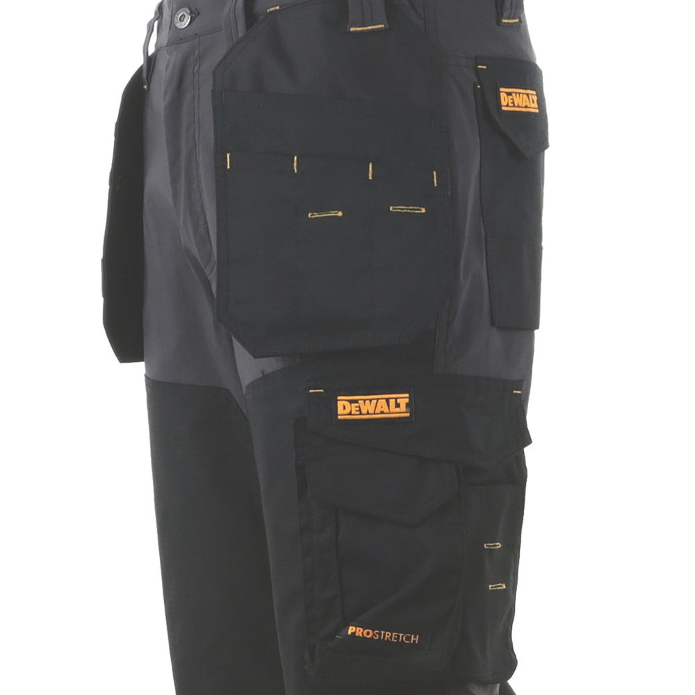 DeWalt Memphis Work Trousers Grey/Black 30" W 33" L