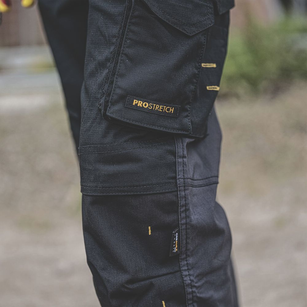 DeWalt Memphis Work Trousers Grey/Black 30" W 33" L