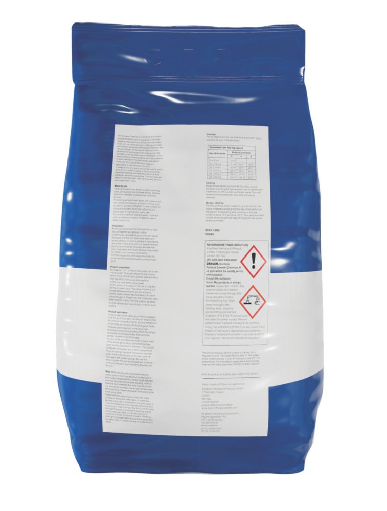 No Nonsense  Wall & Floor Grout Manhattan Grey 5Ltr