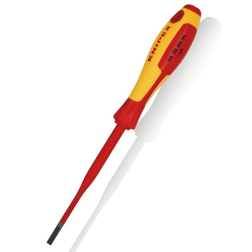 982040SL VDE Slim Slotted Screwdriver 1000V 4.0mm x 202mm