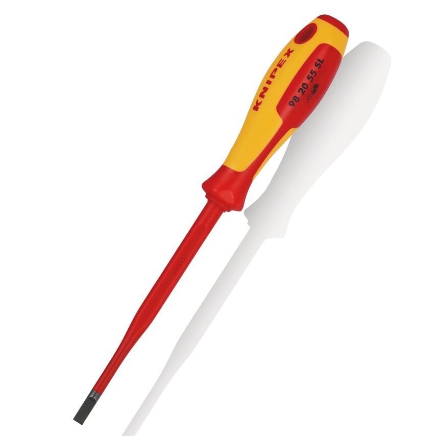 982055SL VDE Slim Slotted Screwdriver 1000V 5.5mm x 232mm