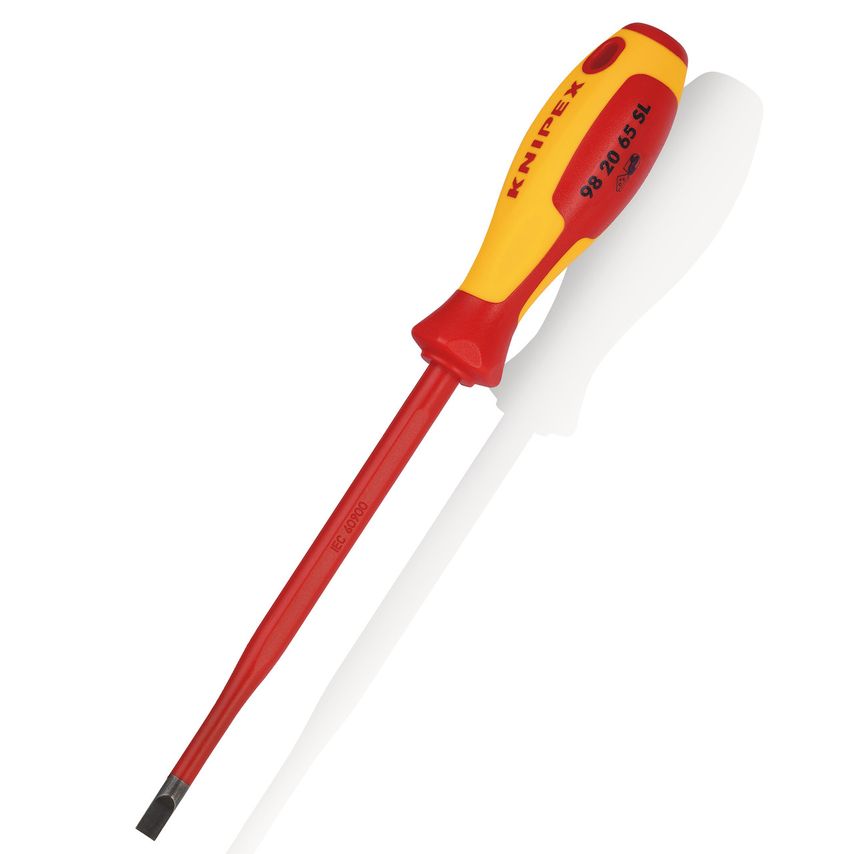 982065SL VDE Slim Slotted Screwdriver 1000V 6.5mm x 262mm