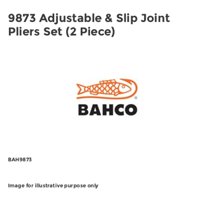 9873 Adjustable & Slip Joint Pliers Set (2 Piece) BAH9873