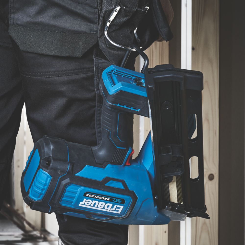 Erbauer  90mm 18V Li-Ion EXT Brushless First Fix Cordless Nail Gun - Bare