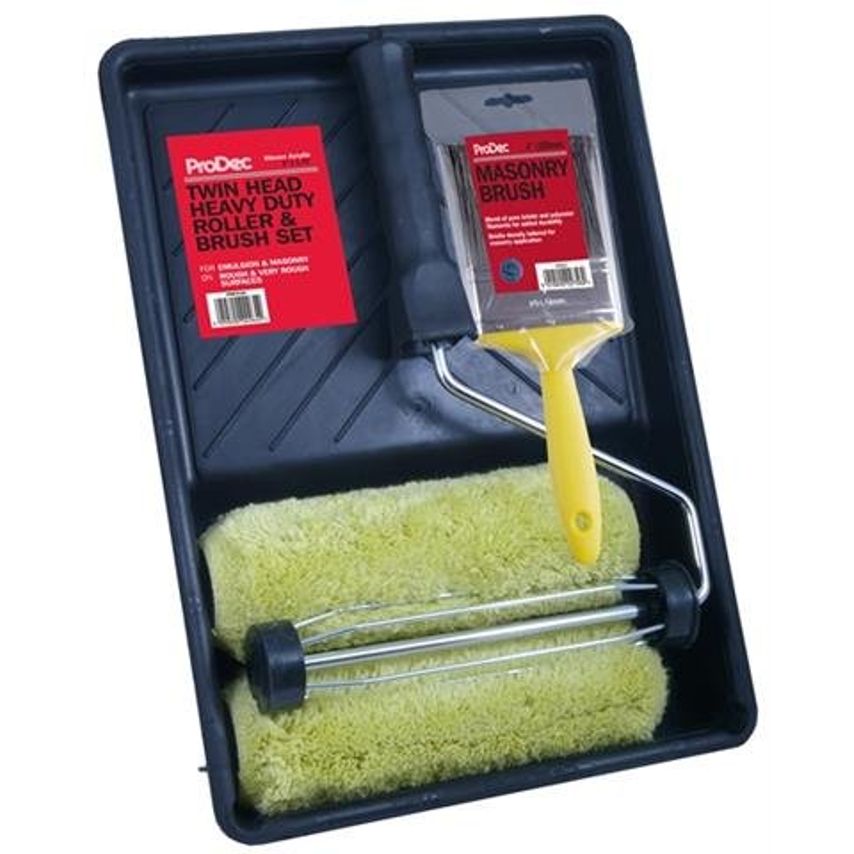 9"X1.75" Twin Head Masonry Kit + Brush