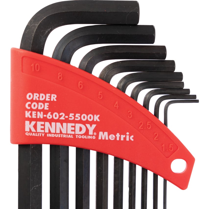 9 Piece Metric Hex Key Set, Ball End