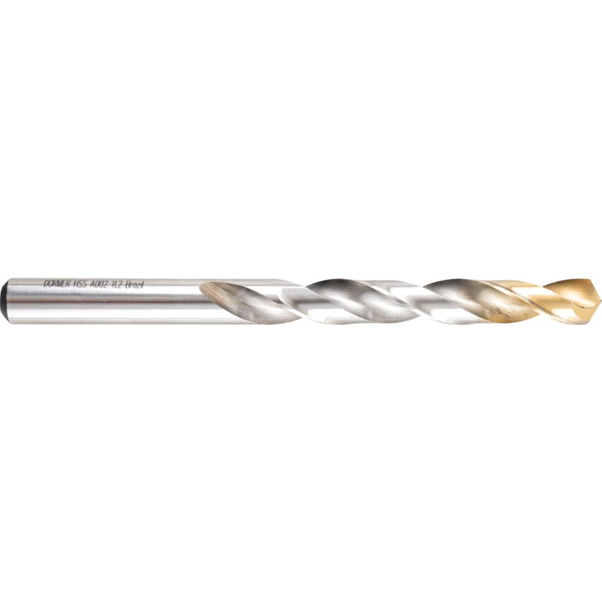 A002 11.20MM HSS Straight Shank Jobber Drills - TiN Tipped
