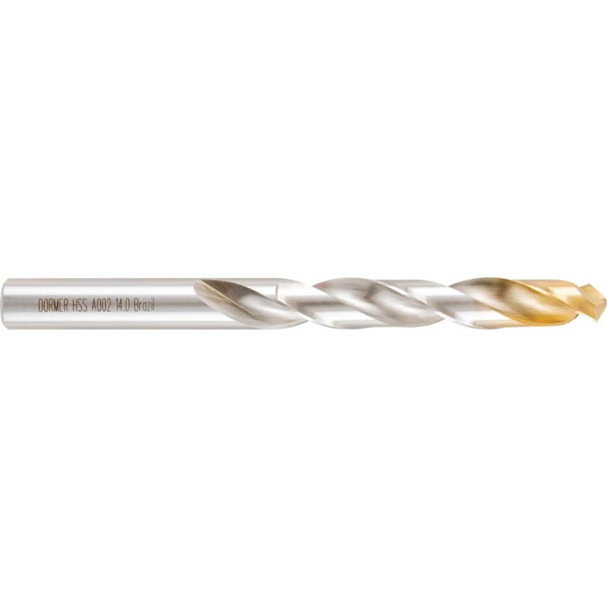 A002 14.00MM HSS TiN S/S Jobber Drill