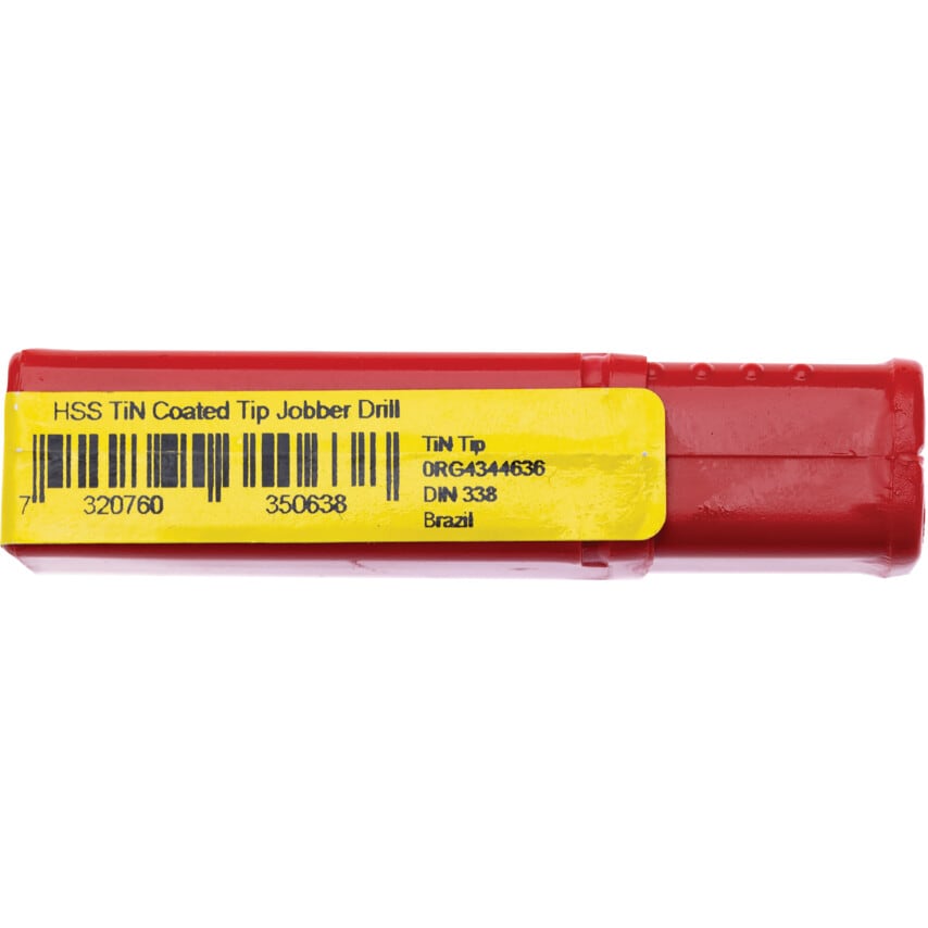 A002 3.50MM HSS Straight Shank Jobber Drill - TiN Tipped
