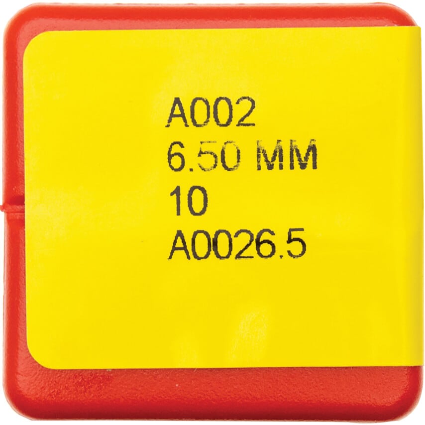 A002 6.50MM HSS Straight Shank Jobber Drills - TiN Tipped