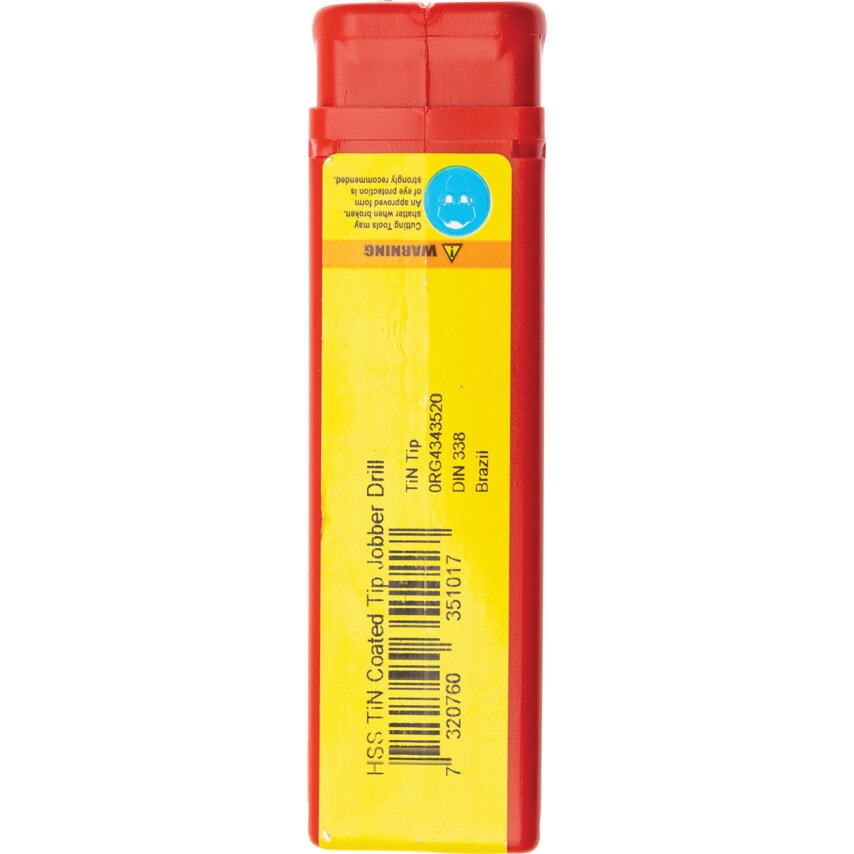 A002 6.50MM HSS Straight Shank Jobber Drills - TiN Tipped
