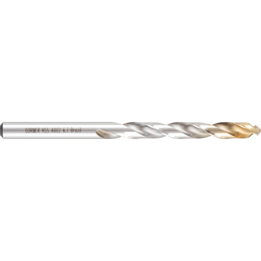 A002 6.70MM HSS Straight Shank Jobber Drills - TiN Tipped